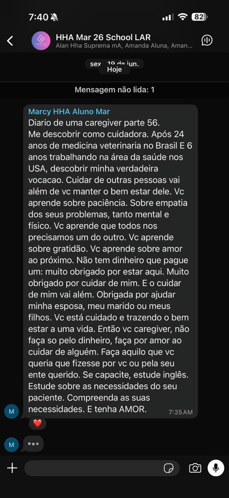 Aluna Marcy conta a virada de área depois de anos de veterinária